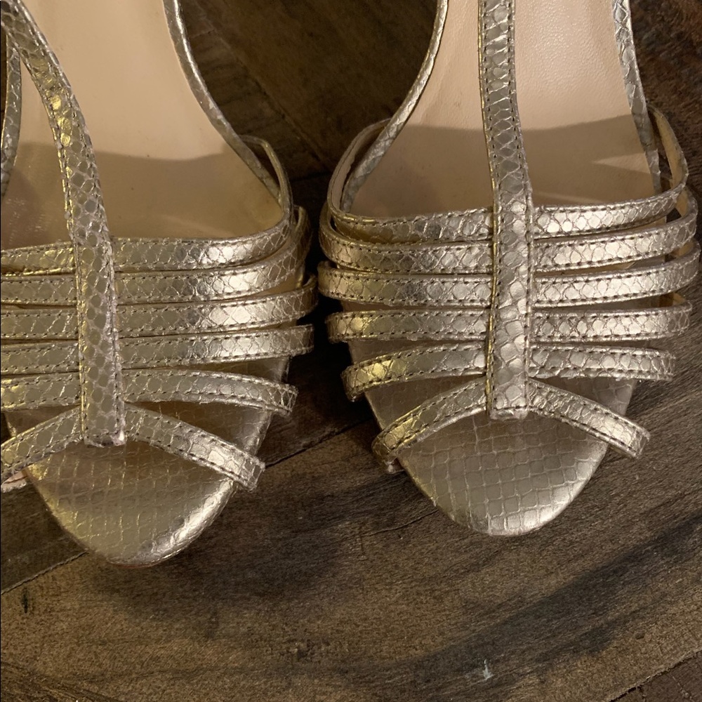 Talbots Gold Strappy Heels